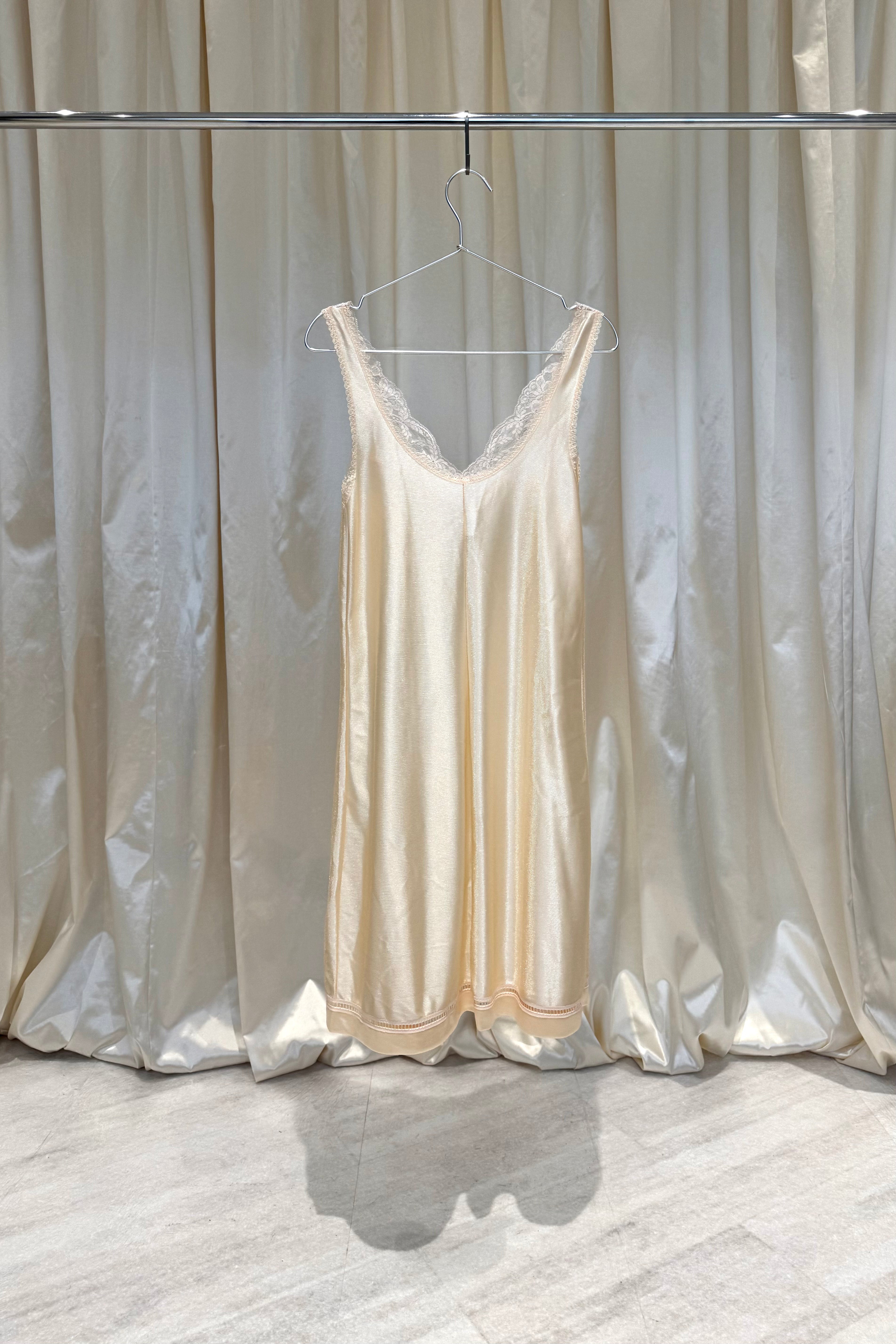 Ivory Satin Slip Dress