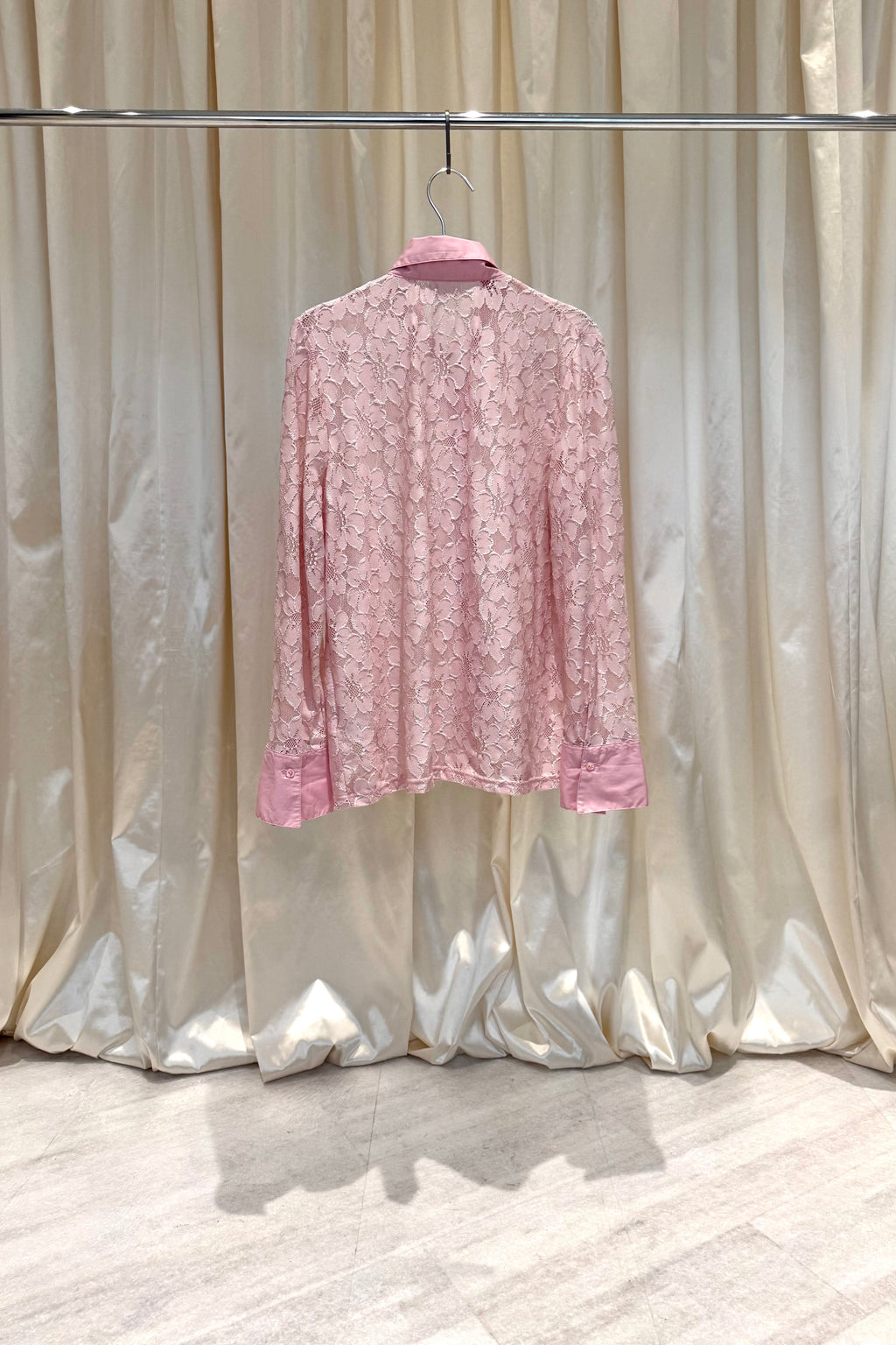 Pink Floral Lace Shirt