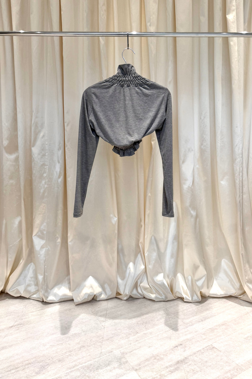 Grey Cropped Cardigan