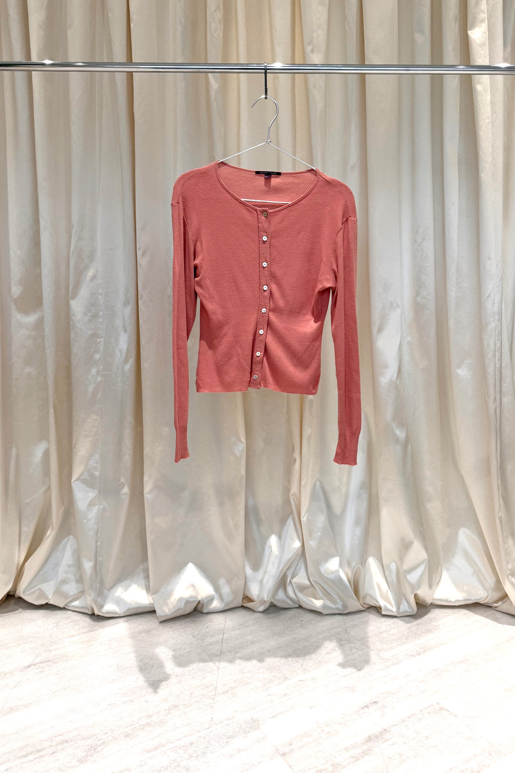 Pink Button-Up Cardigan