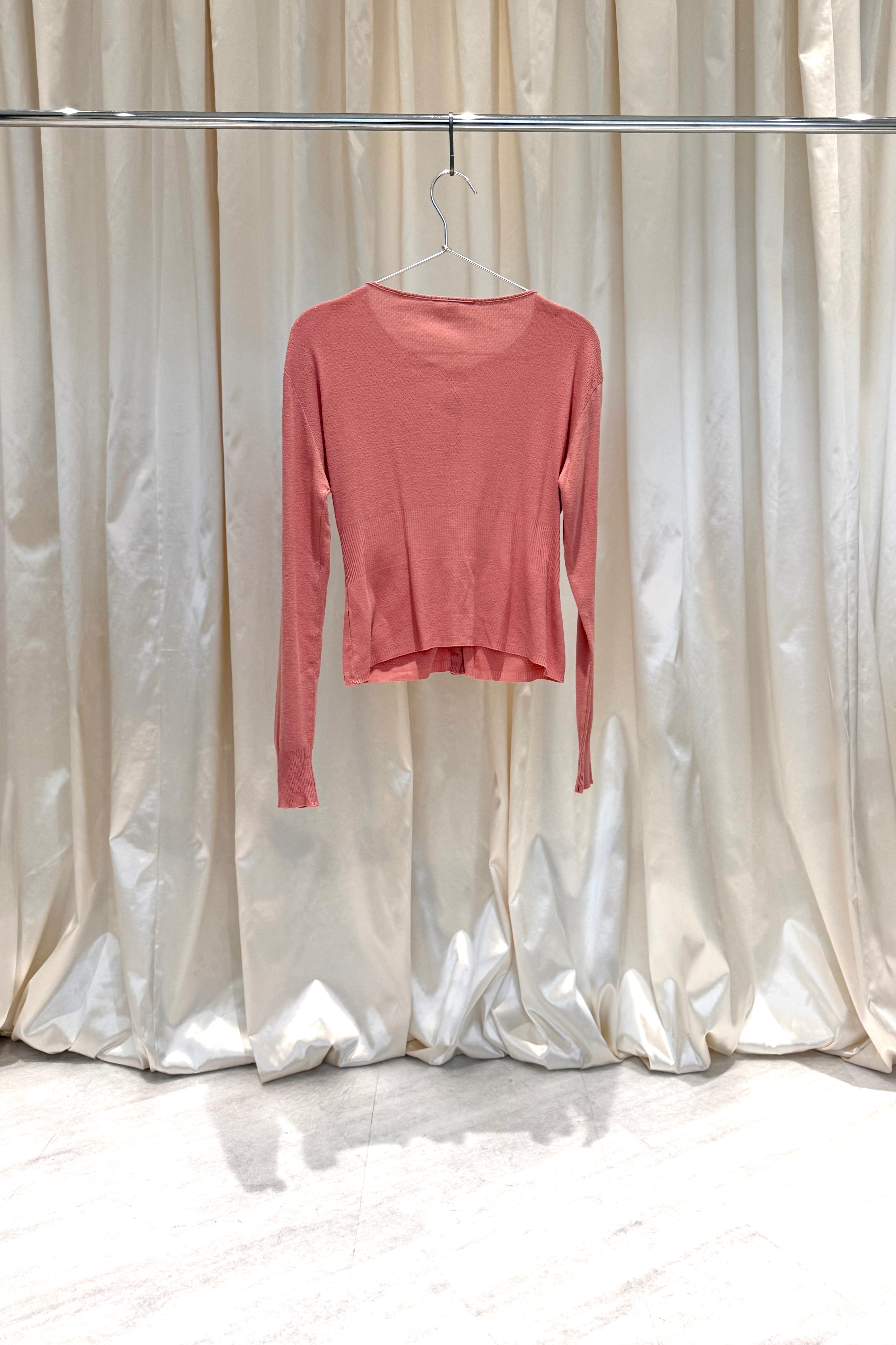 Pink Button-Up Cardigan