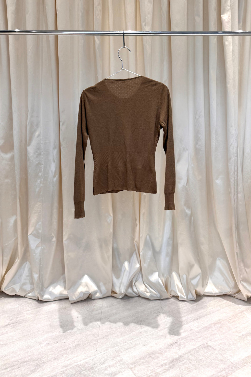 Vintage Brown Button-Up Cardigan