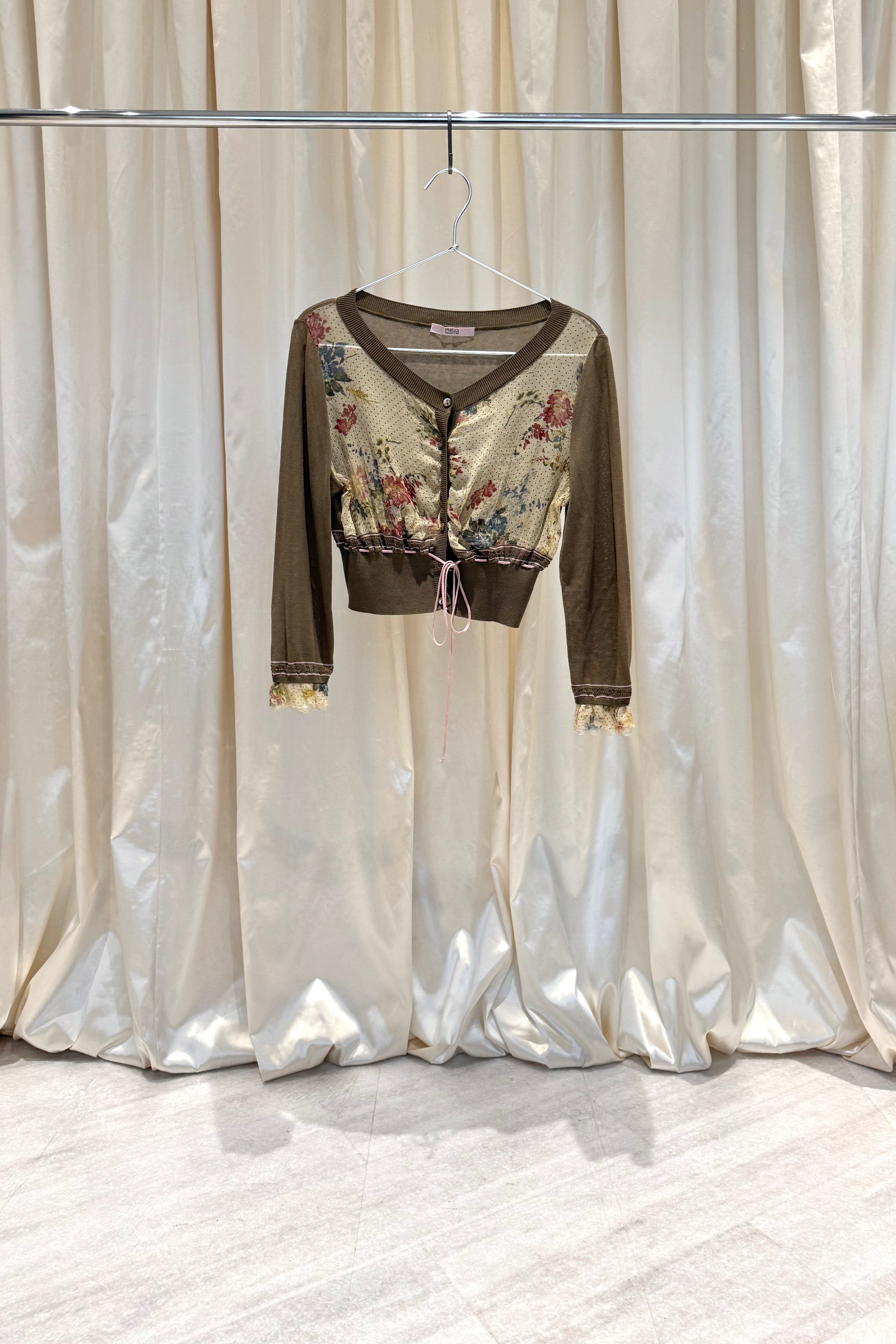 Floral Cropped Cardigan