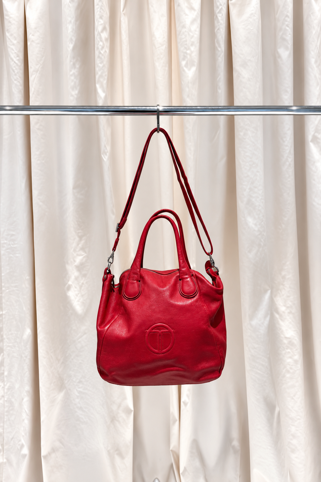 TEXIER Red Leather Bag